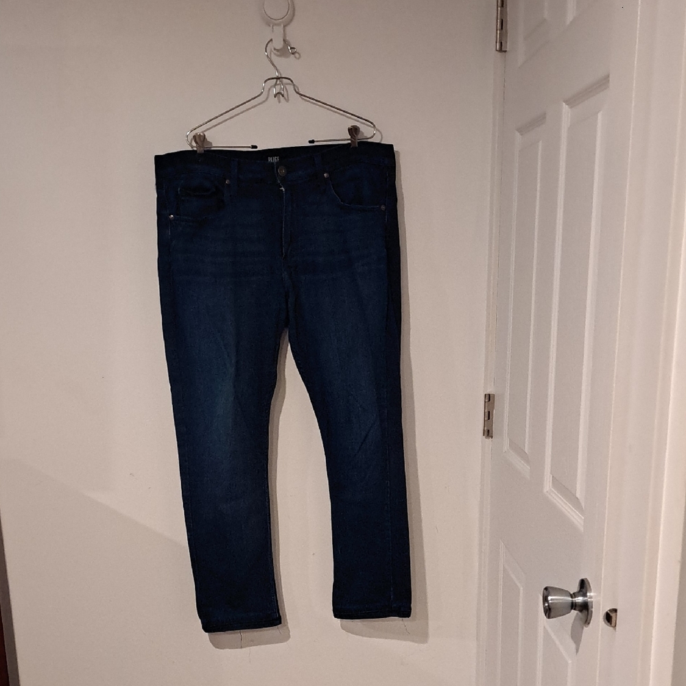 PAIGE Blue Straight Jeans Classic Style Sz 36w × 36l